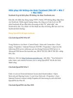 Khắc phục khi không vào được Facebook (Win XP + Win 7 + Mac OSX)