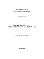 nghệ thuật trần thuật trong tiểu thuyết của tạ duy anh