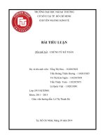 BÀI TIỂU MÔN KẾ TOÁN TÀI CHÍNH CHỦ ĐỀ LUẬN CHỨNG TỪ KẾ TOÁN