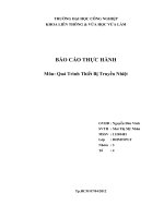 Báo cáo thực hành môn quá trình thiết bị truyền nhiệt