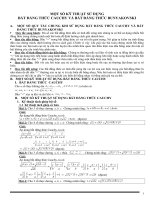 MỘT SỐ KỸ THUẬT SỬ DỤNG BẤT ĐẲNG THỨC CAUCHY VÀ BẤT ĐẲNG THỨC BUNYAKOVSKY