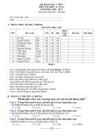 Đề kiểm tra 1 tiết Tin học 11 GDTX