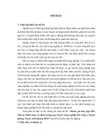 Đánh giá tổng hợp điều kiện tự nhiên phục vụ định hướng quy hoạch nông nghiệp bền vững ở huyện quảng trạch, tỉnh quảng bình