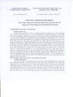 chương trình hành động của sở GD-ĐT thực hiện NQ Đại hội Đảng