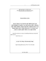 soạn thảo và sử dụng hệ thống bài tập thí nghiệm về khúc xạ ánh sáng lớp 11 trung học phổ thông theo chương trình nâng cao nhằm phát huy tính tích cực và nâng cao chất lượng kiến thức của học sinh