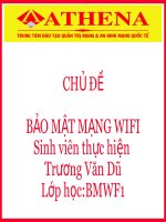 Bài tập thảo luận bảo mật mạng wifi