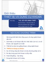 Giới thiệu thiết bị và dụng cụ khoan