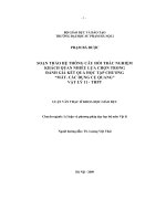 soạn thảo hệ thống câu hỏi trắc nghiệm khách quan nhiều lựa chọn trong đánh giá kết quả học tập chương mắt. các dụng cụ quang vật lí 11 - thpt