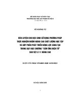 rèn luyện cho học sinh sử dụng phương pháp thực nghiệm nhằm nâng cao chất lượng học tập và góp phần phát triển năng lực sáng tạo trong dạy học chương cảm ứng điện từ sgk vật lý 11 nâng cao