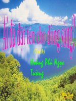 AI ĐẶT TÊN CHO DÒNG SÔNG