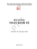 BÀI GIẢNG TOÁN KINH TẾ