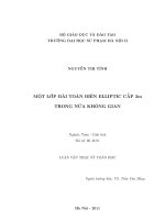 Một lớp bài toán biên elliptic cấp 2m trong nửa không gian