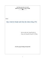 Quy trình kỹ thuật nuôi tôm thẻ chân trắng (TS)