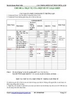 Trật tự các từ loại trong cụm