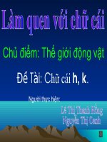 chu cai h va k