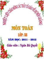 Giáo án L5 Nhân một số thập phân với một số thập phân