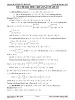 Giải đề thi KHẢO SÁT HÀM SỐ (Fullbox)