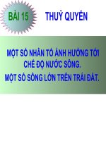 Bai 5 thuy quyen. mot so nhan to anh huong toi che do nuoc song