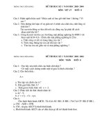 Bộ đề thi các môn lớp 8