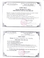 Giấy báo kiểm tra MLCM và kiểm tra HSSS GV