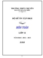 Bộ đề ôn tập HK2 môn toán lớp 11
