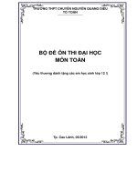 Bộ đề luyện thi đại học môn toán