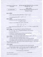 Đề thi HSG lớp 12 môn Toán năm học 2011-2012