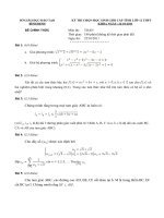 Đề thi HSG 12 năm 2011-2012 Tỉnh Bình Định