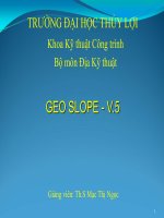 Bài tập tin ứng dụng môn địa kỹ thuật GEO SLOPE   v 5