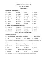 đề chọn học sinh giỏi môn tiếng anh dự chọn đề thi cấp huyện 14-15