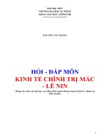 hỏi - đáp môn kinh tế chính trị mác  - lê nin