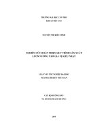 Nghiên cứu hoàn thiện quy trình sản suất lươn nướng tẩm gia vị kiểu nhật