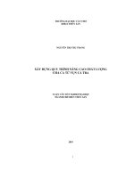 Xây dựng quy trình nâng cao chất lượng chả cá từ vụn cá tra