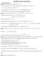 ĐÁP ÁN ĐỀ THI SỐ 01