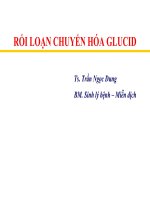 Rôi loạn cân bằng glucid