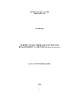 Nghiên cứu quy trình sản xuất một mặt hàng đồ hộp từ cá mè vinh (barbodes gonionotus)