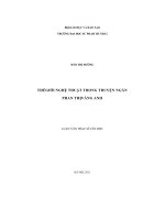 Thế giới nghệ thuật trong truyện ngắn Phan Thị Vàng Anh