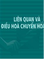 Bài giảng liên quan điều hòa chuyển hóa