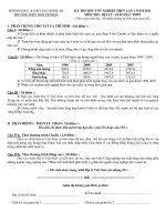 DE - DAP AN THI THU TN LAN 1 (2010-2011 )