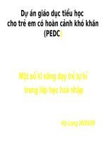 Tài liệu tập huấn trẻ tự kỷ - phần 5