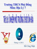 Tiết 18-Ô nhiễm MT đới ôn hòa-UDCNTT