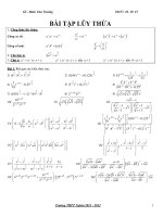 BÀI TẬP LŨY THỪA