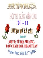LTVC3:Từ địa phương, Dấu chấm hỏi, chấm thanuaanf13)
