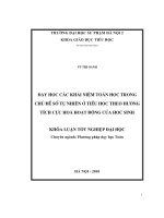 khóa luận tốt nghiệp dạy học khái niệm toán học trong chủ đề số tự nhiên ở tiểu học theo hướng tích cực hóa hoạt động học tập của học sinh