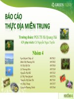 báo cáo thực địa miền trung