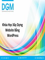 Khóa học xây dựng website bằng wordpress