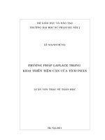 Phương pháp Laplace trong khai triển tiệm cận của tích phân