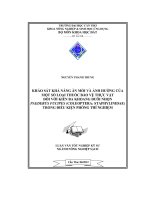 Khảo sát khả năng ăn mồi và ảnh hưởng của một số loại thuốc bảo vệ thực vật đối với kiến ba khoang đuôi nhọn paederus fucipes (coleoptera staphylinidae) trong điều kiện phòng thí nghiệm