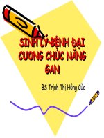 Sinh lý bệnh đại cương chức năng gan