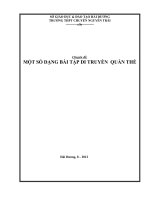 Báo cáo Một số dạng bài tập di truyền quần thể